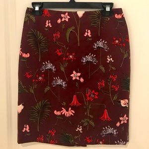 Ann Taylor floral A-Line Petite Skirt.